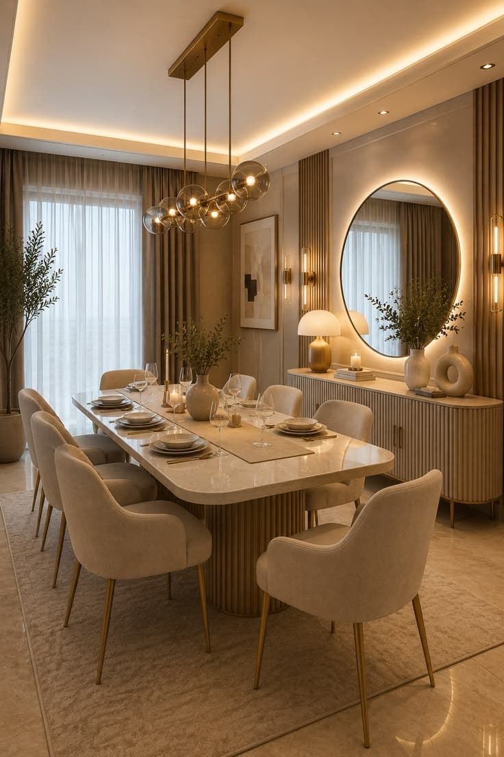 Minimalist living space with tactile elements
